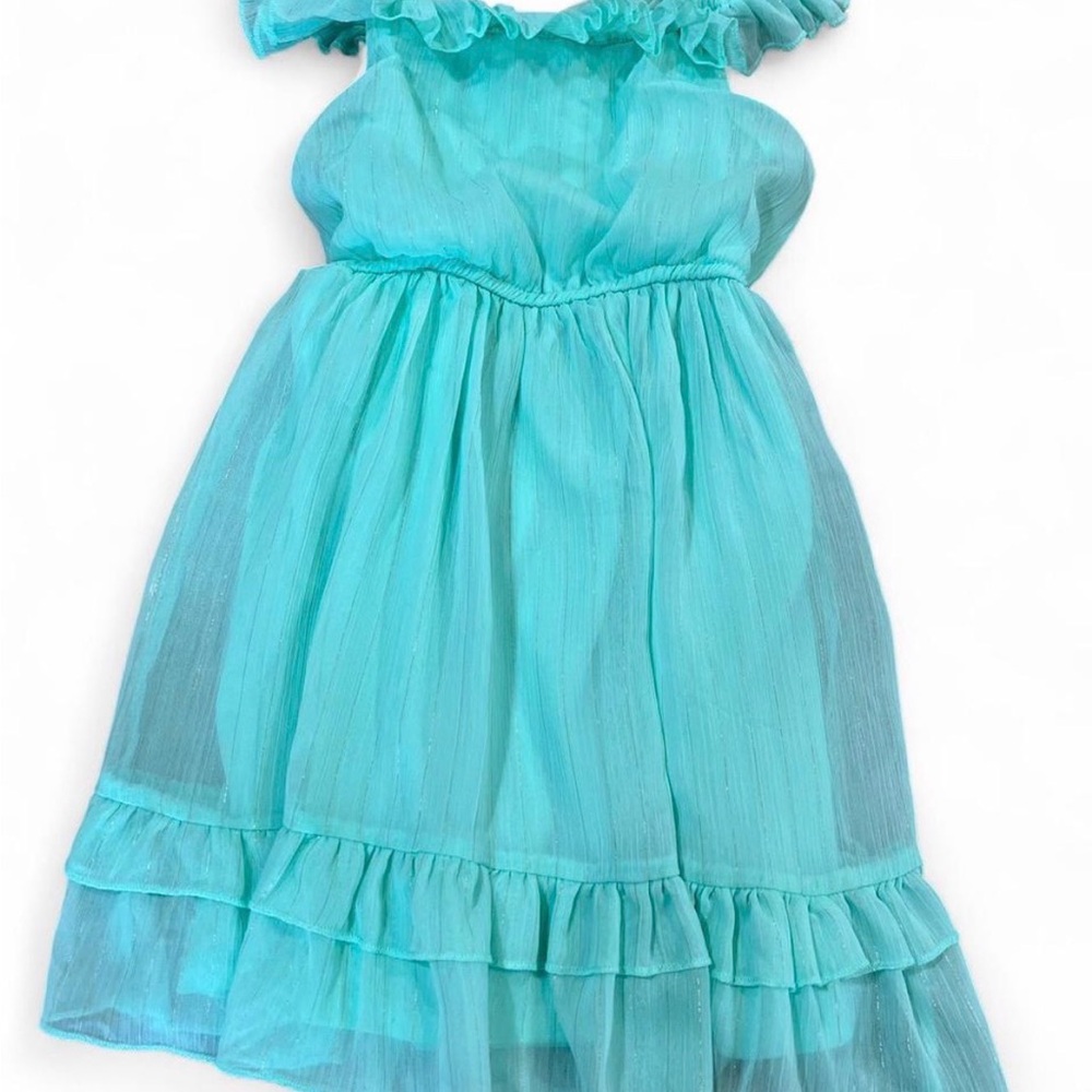 Mint Green Ruffled Chiffon Sundress